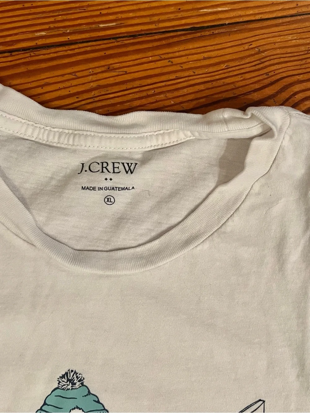 Men’s J.Crew White Polar Bear Graphic T-Shirt Size XL